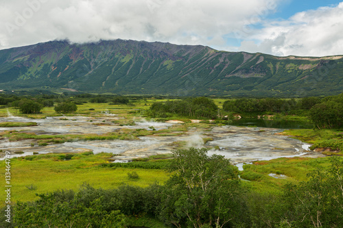 Hydrothermal field in the Uzon Caldera. Kronotsky Nature Reserve