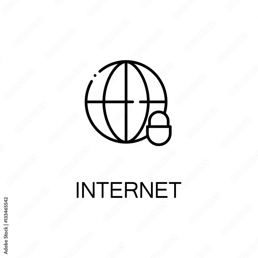 Internet line icon