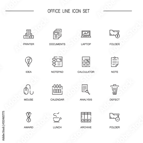 Office icon set