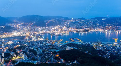 Nagasaki cityscape night © leungchopan