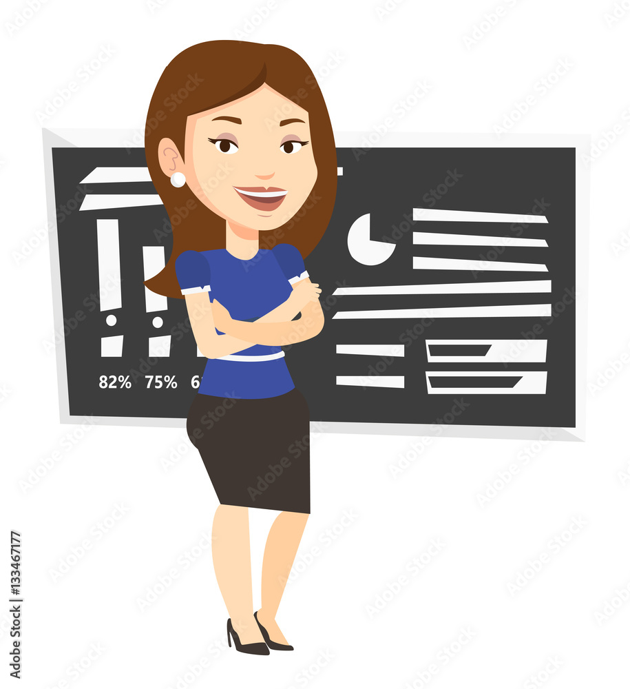 Teacher or student standing in front of chalkboard Teacher or student standing in front of chalkboard