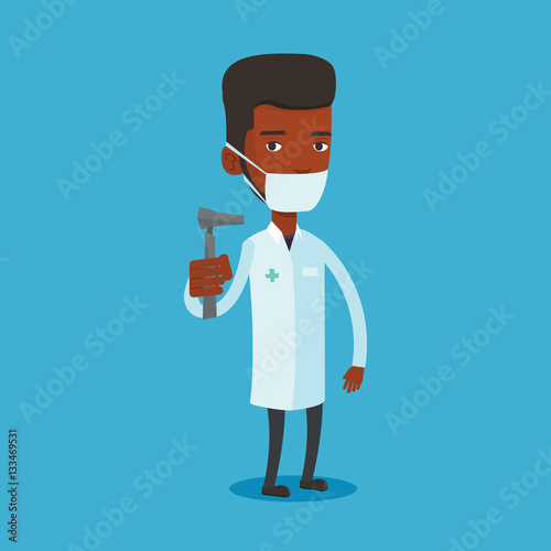 Ear nose throat doctor vector illustration.