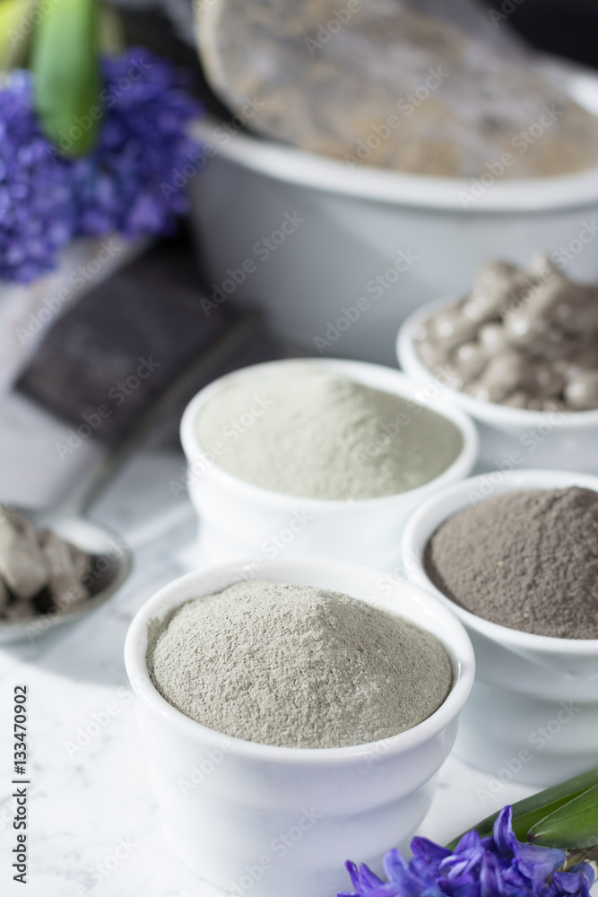 Ancient minerals - luxury face and body spa treatment, clay powder and mask Ancient minerals - luxury face and body spa treatment, clay powder and mask