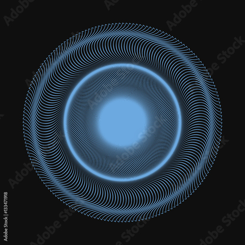 concentric curved lines