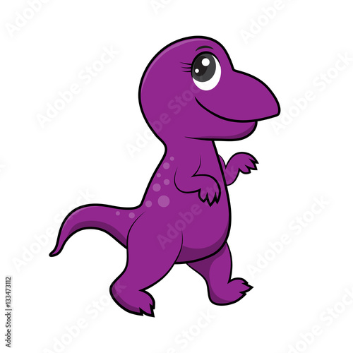 illustration of cute dinosaurs cartoon EPS10 File on white background