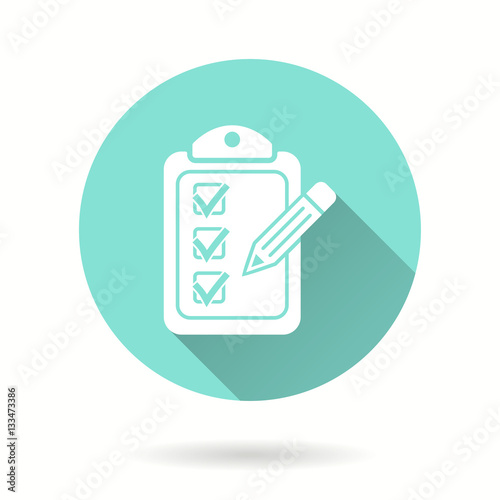 Clipboard pencil - vector icon.