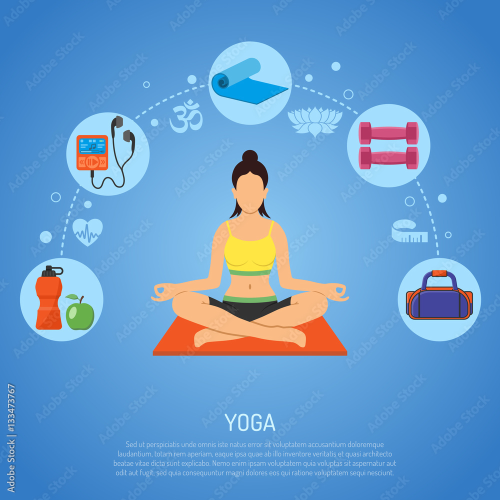 Obraz premium Yoga and Fitness Concept