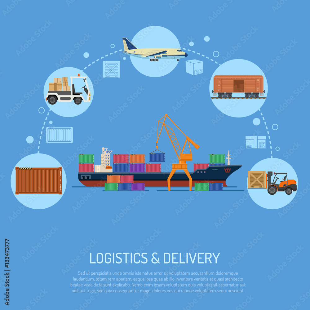 logistics and delivery concept logistics and delivery concept