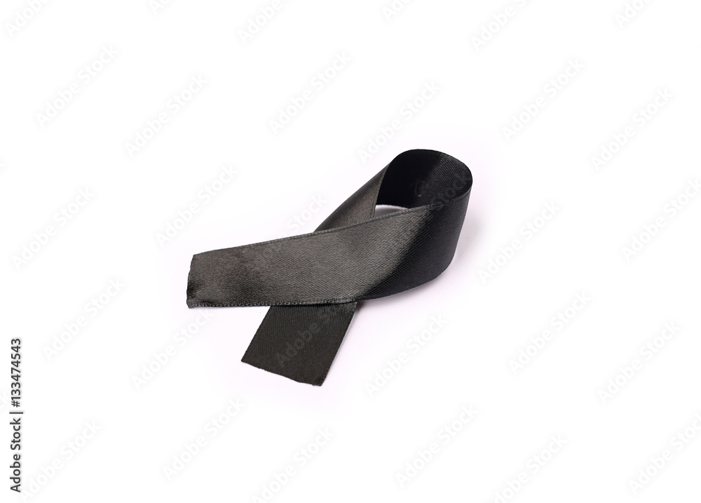 black ribbon bow fabric texture, Ribbon awareness symbol of remembrance campaign or mourning over person's death, Pray for world peace concept black ribbon bow fabric texture, Ribbon awareness symbol of remembrance campaign or mourning over person's death, Pray for world peace concept