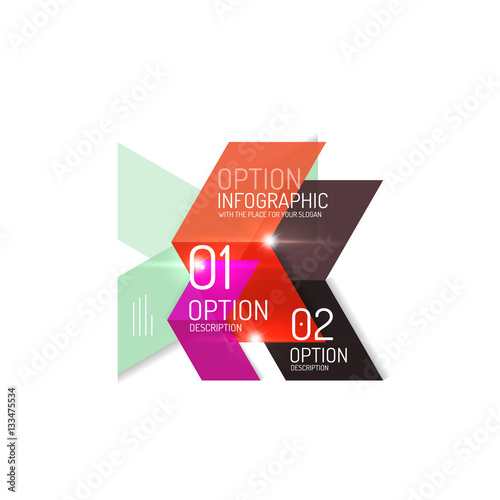 Vector geometric abstract background template for infographics
