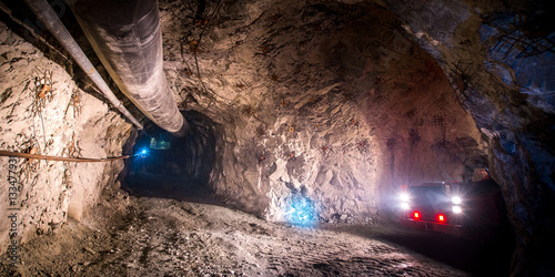 Gold mining underground photo