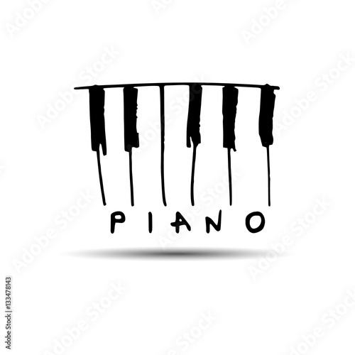 piano, music, musical, vector, illustration, key, instrument