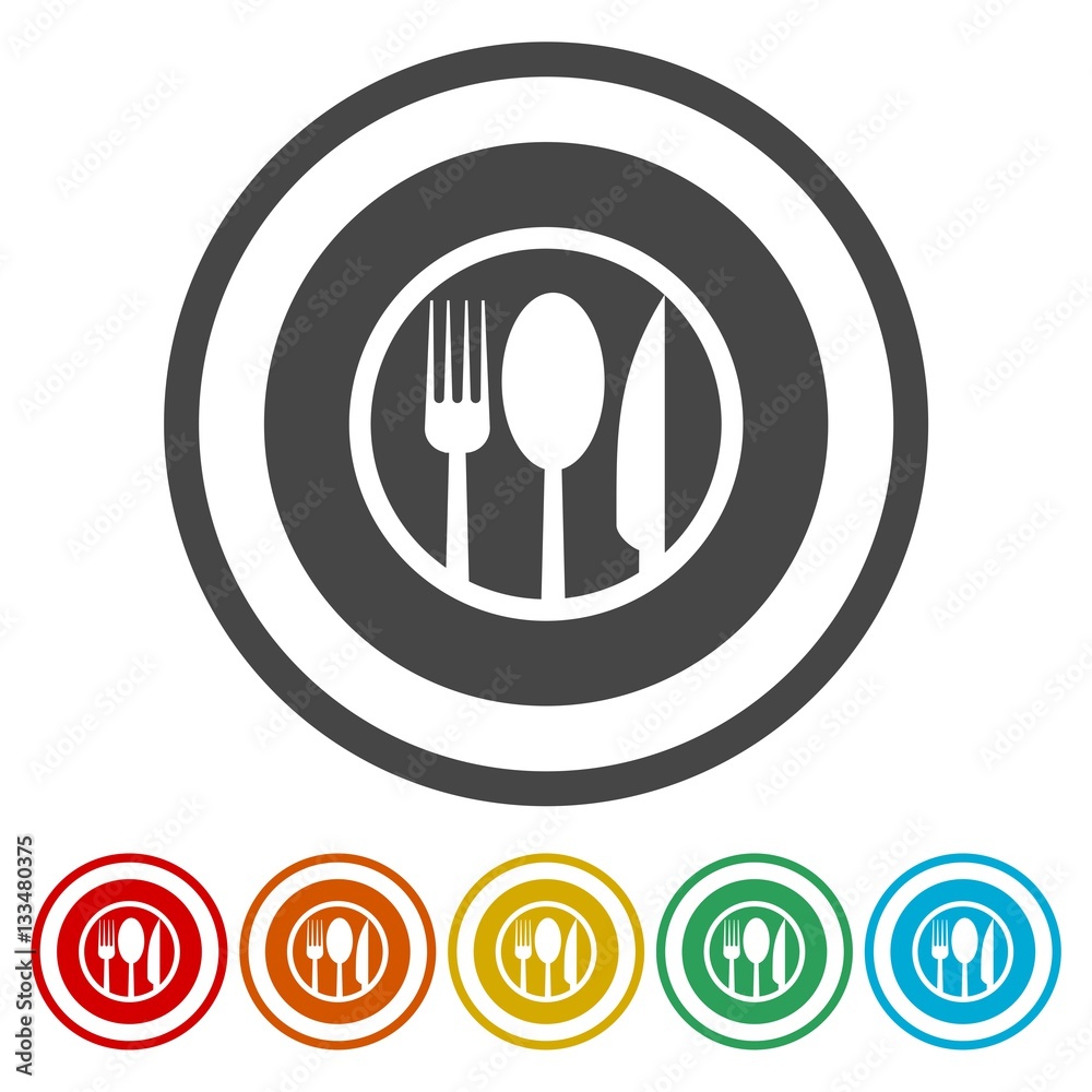 Plate,fork and knife vector illustration Plate,fork and knife vector illustration