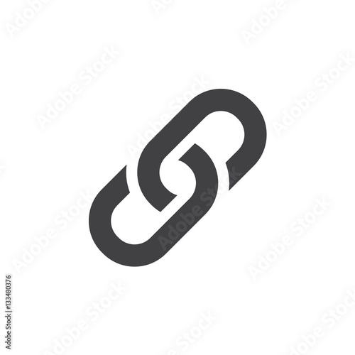 Chain thick line icon, outline vector sign, linear simple pictogram isolated on white. Web link symbol, logo illustration photo