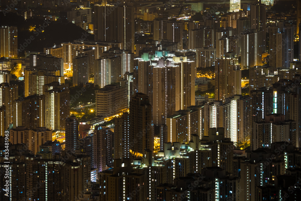 Fototapeta premium Hong Kong cityscape at night