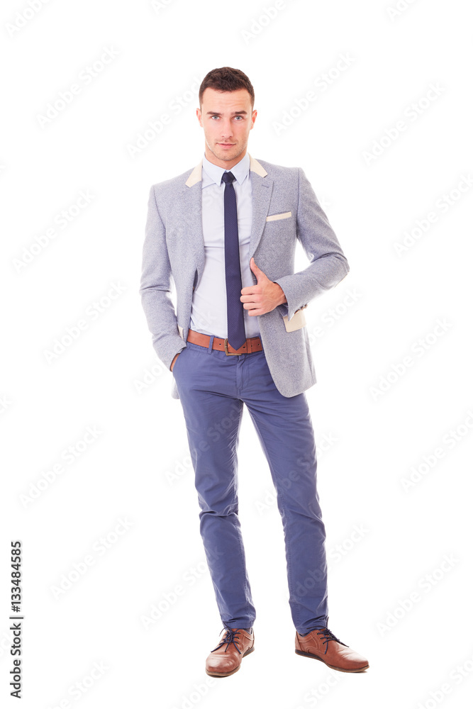 Portrait of young businessman in jacket Portrait of young businessman in jacket