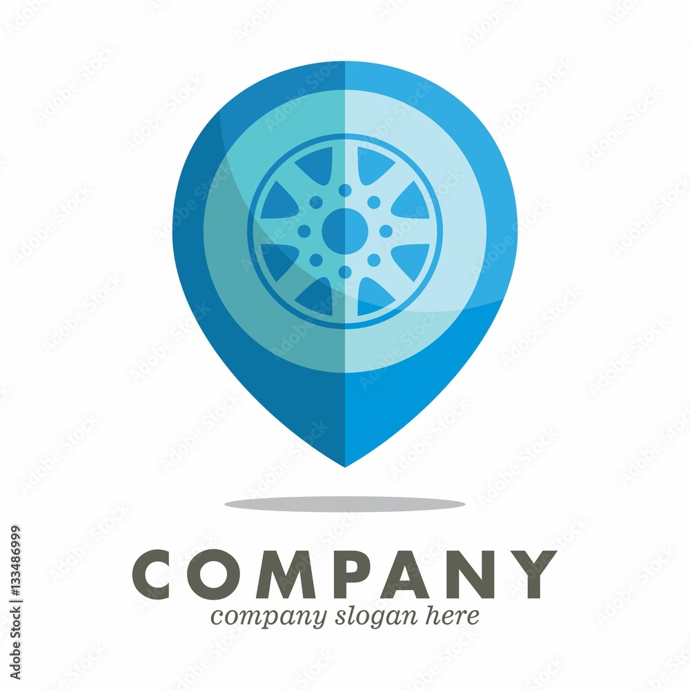 Wheels logo icon vector template