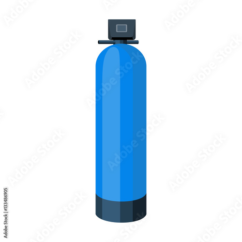 Water filter machine icon in cartoon style isolated on white background. Water filtration system symbol stock vector illustration.