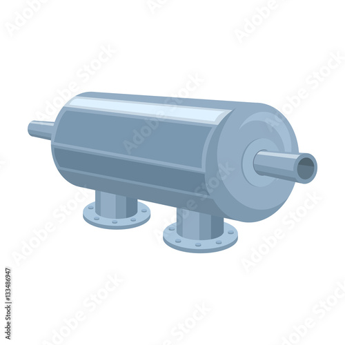 Water filter machine icon in cartoon style isolated on white background. Water filtration system symbol stock vector illustration.