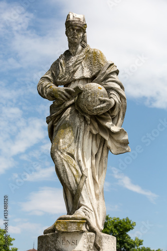 Statue on Piazza of Prato della Valle  Padova  Italy.