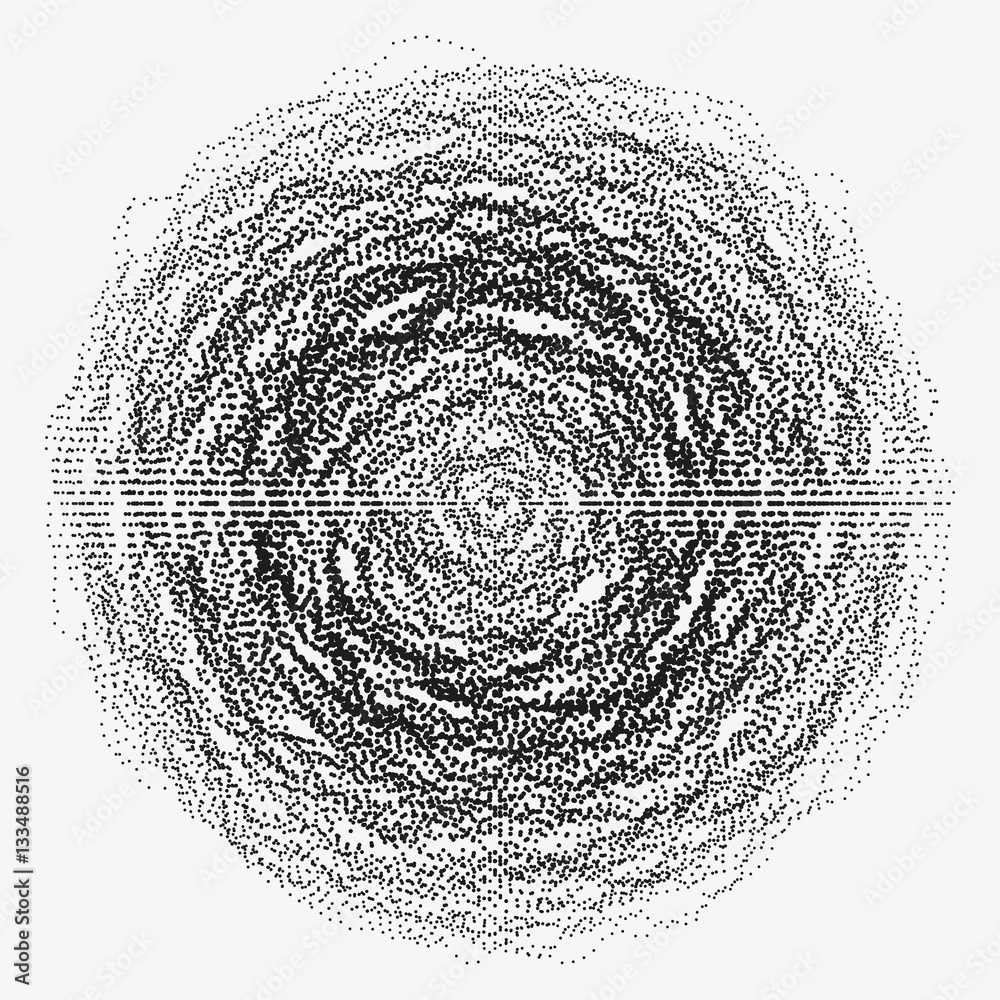 Abstract monochrome vector background illustration made of shuffled ...