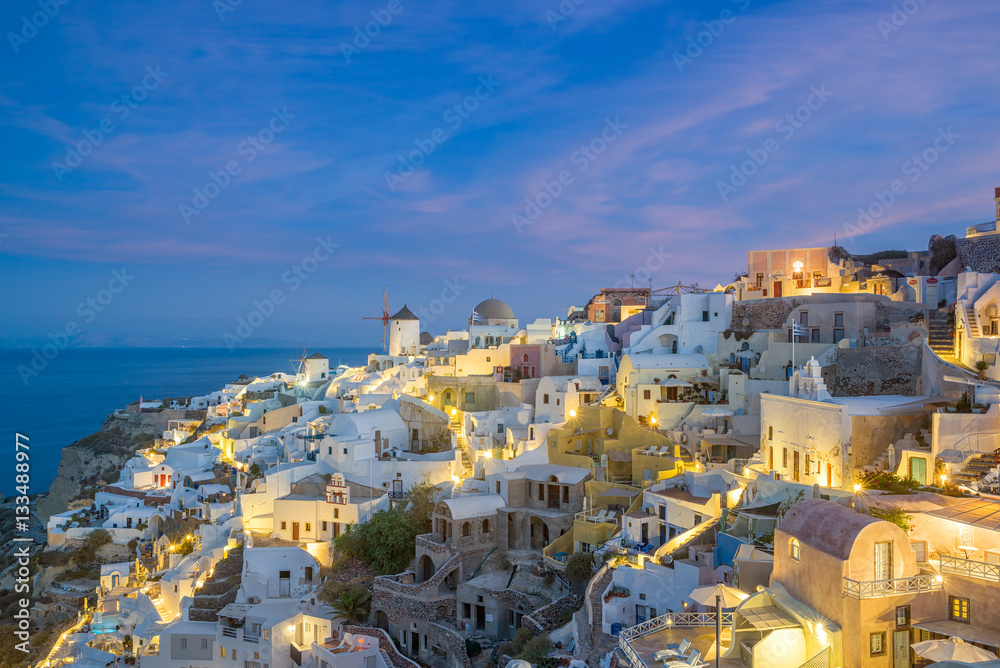 Obraz premium Old Town of Oia or Ia on the island Santorini