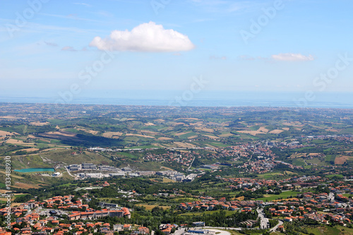 San Marino and Adriatic sea Italy landscape