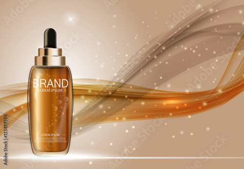 Oil Essence Hydrating Concentrate Bottle Template for Ads or Mag