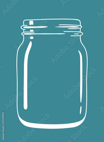 Photo Glass transparent vintage doodle mason jar