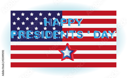 PRESIDENTIAL DAY. Congratulations. Symbols of the United States. Design postcards, flyers, greeting occasion.