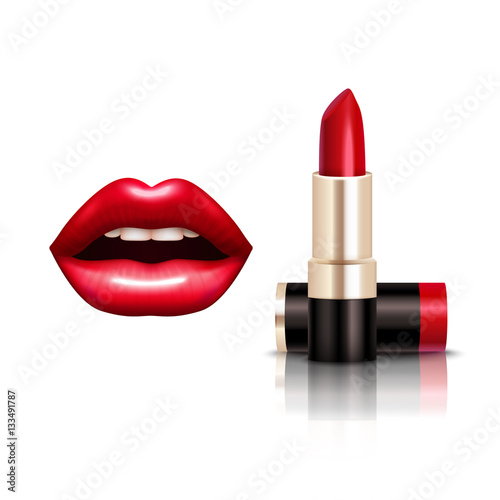 Lips And Lipstick Set