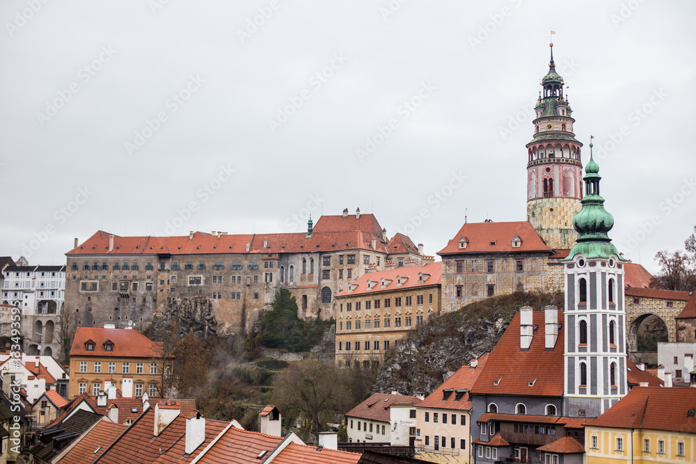 Fototapeta premium Cesky Krumlov, Czech Republic in autumn - like a point of turistic destination