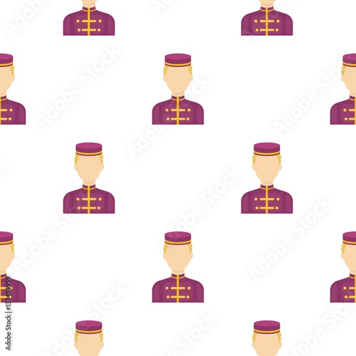 Bellboy icon in cartoon style isolated on white background. Hotel symbol stock vector illustration.