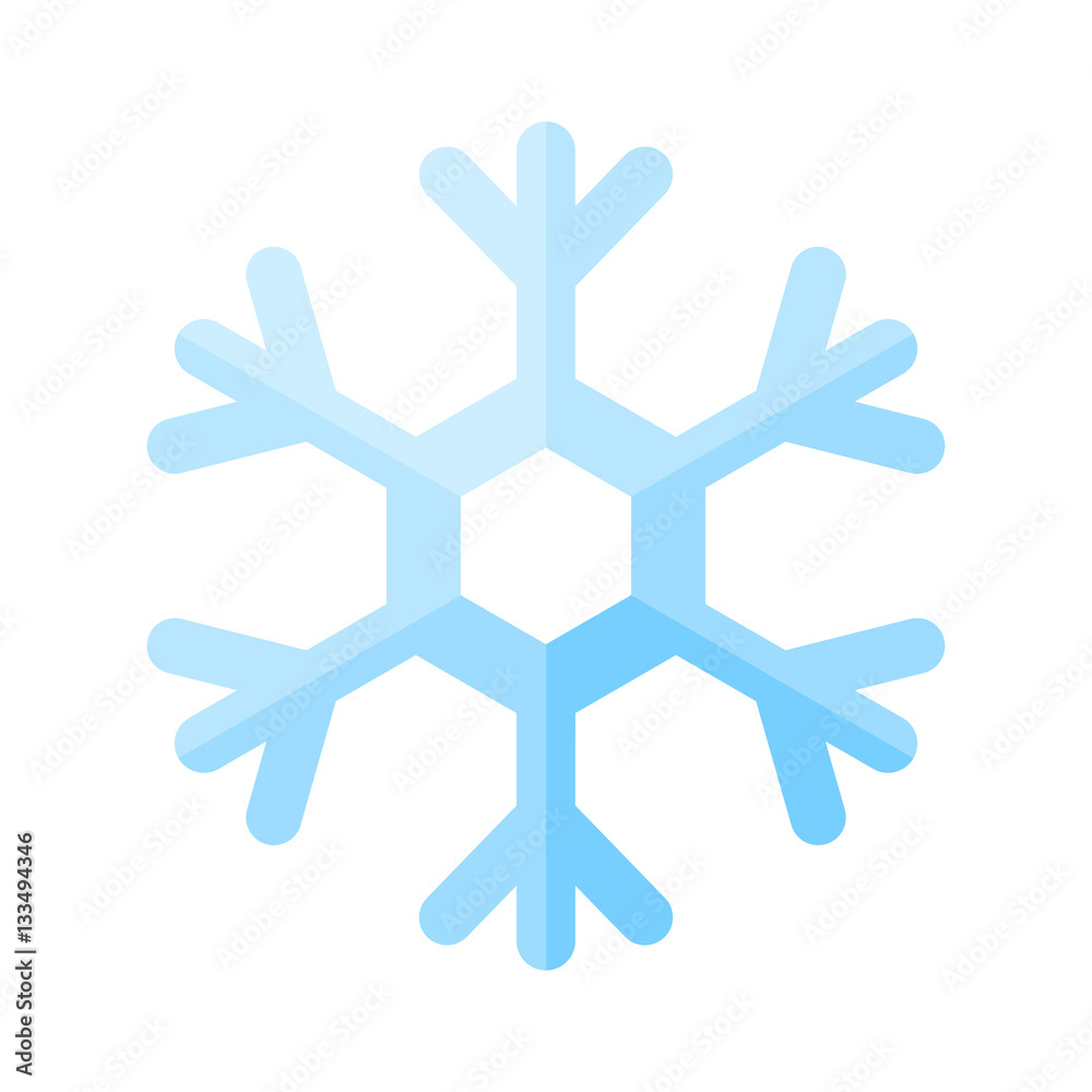Snowflake blue crystal icon Snowflake blue crystal icon