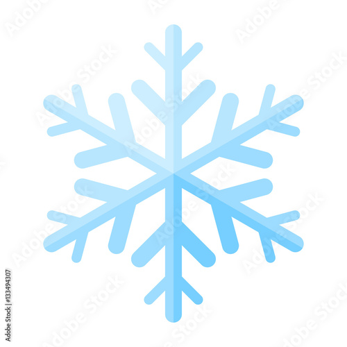 Snowflake blue crystal icon