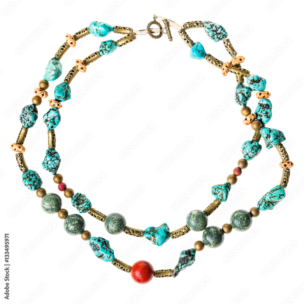 necklace from serpentine and howlite natural gems necklace from serpentine and howlite natural gems