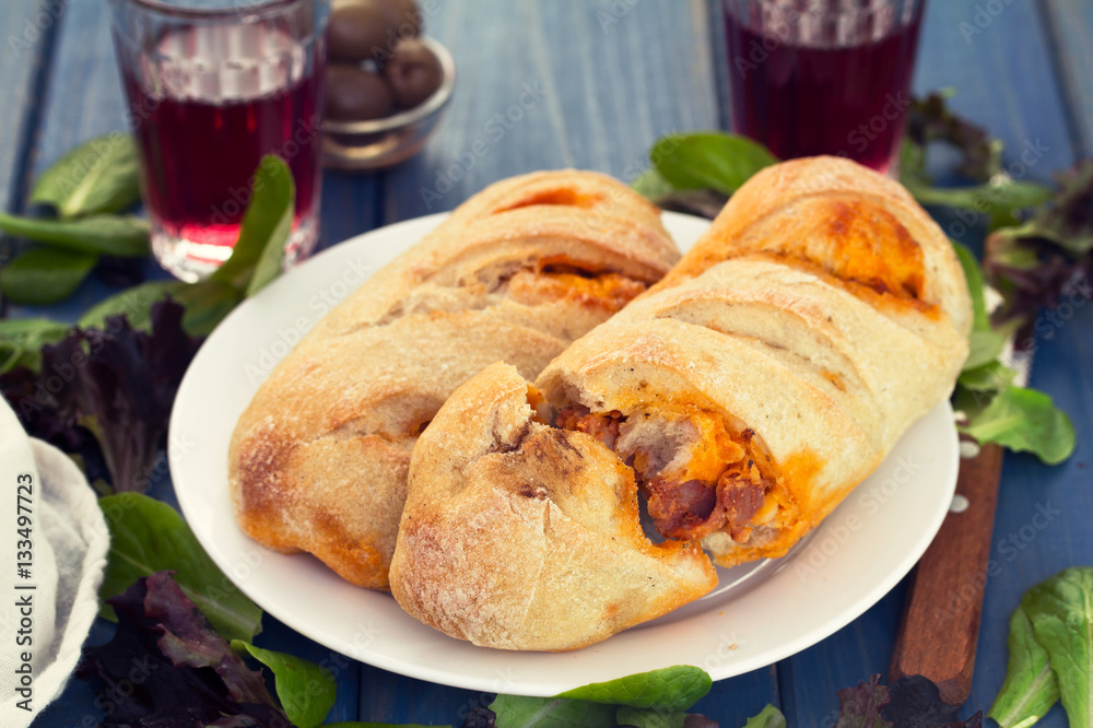 bread with chourico bread with chourico