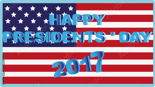 American flag. Congratulations 2017. Symbols of the United States. Design postcards, flyers, greeting occasion.