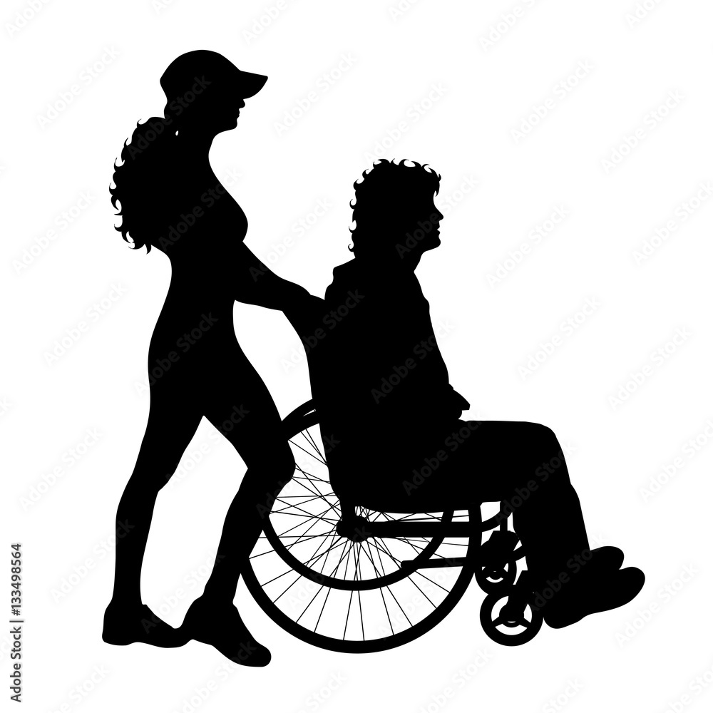 Vector silhouette of couple. Vector silhouette of couple.