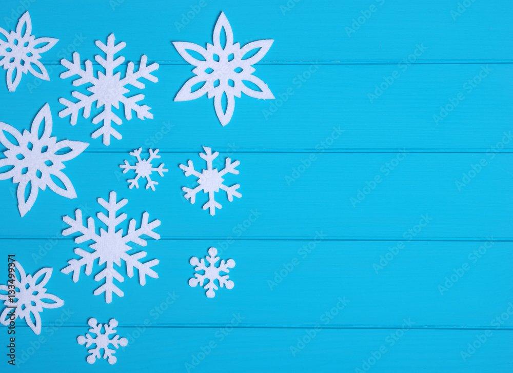 Fototapeta premium Snowflakes and stars
