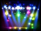 party, stage, disco, light, spotlights background