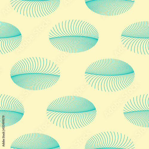 seamless tile with eyelashes balloons pattern in blue and ivory