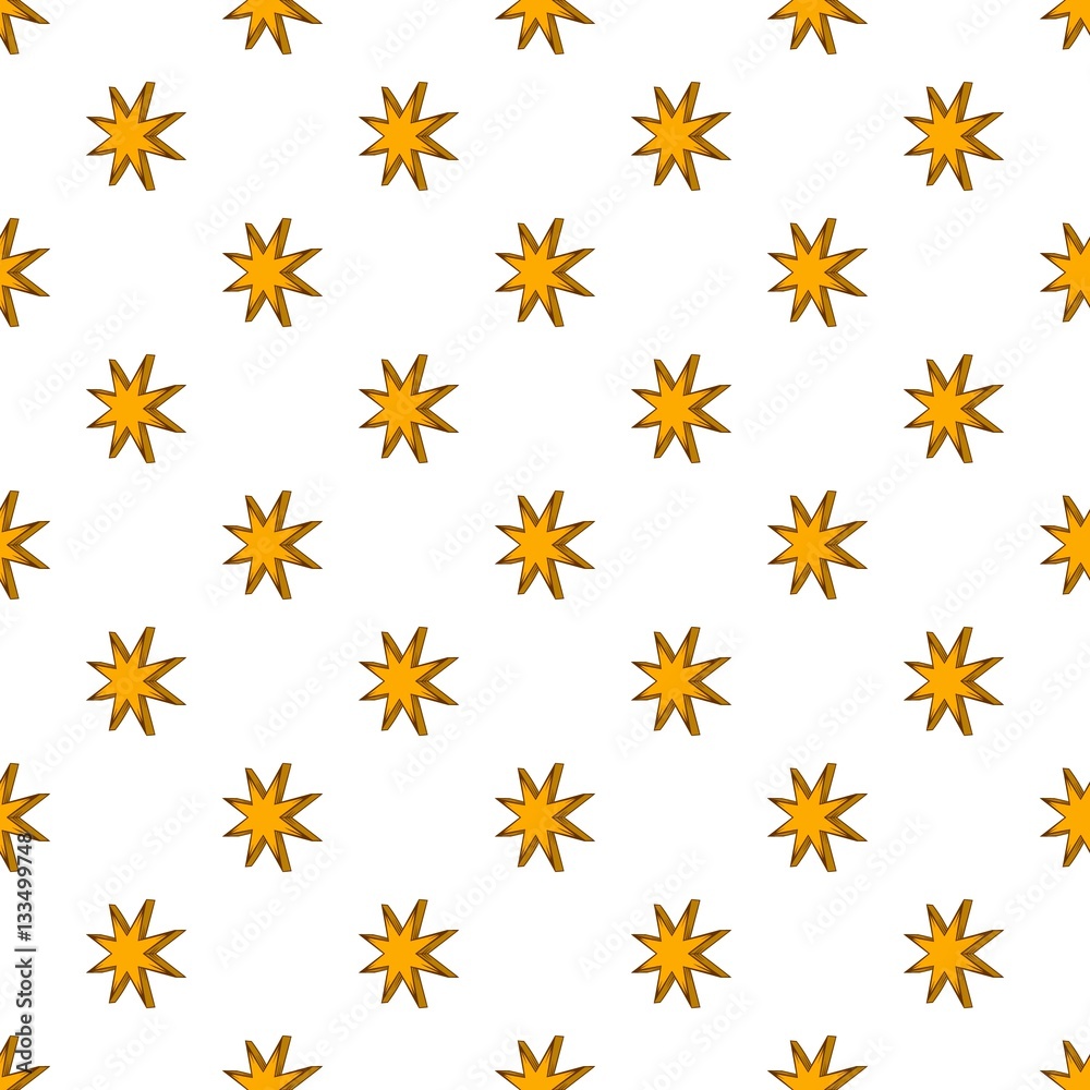 Eight pointed star pattern, cartoon style Eight pointed star pattern, cartoon style