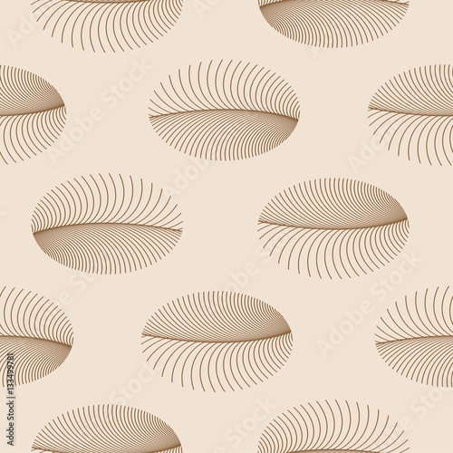 seamless tile with eyelashes balloons pattern in soft brown 