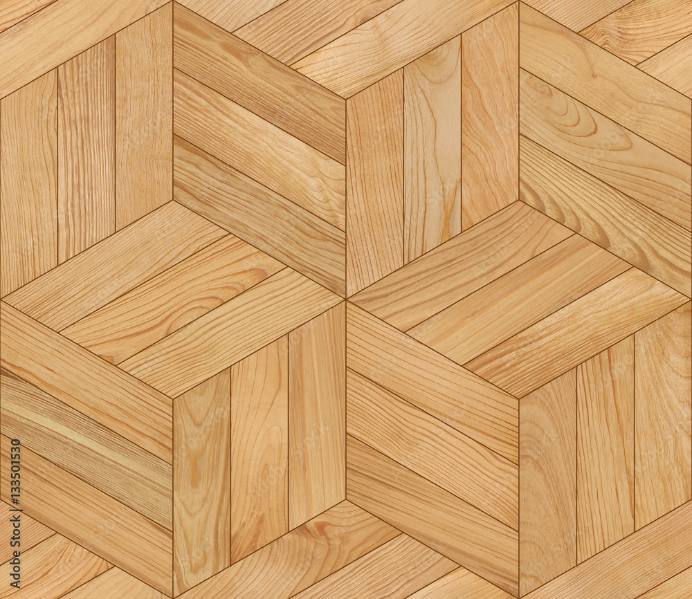 Seamless parquet texture. Can be used for 3D rendering. - obrazy, fototapety, plakaty 