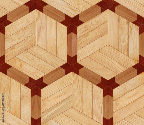 Seamless parquet texture. Can be used for 3D rendering.