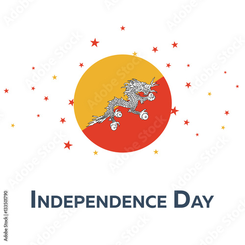 Independence day of Bhutan. Patriotic Banner. Vector illustration.