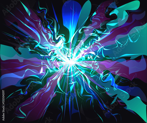 galaxy glassy waves futuristic virtual technology vector