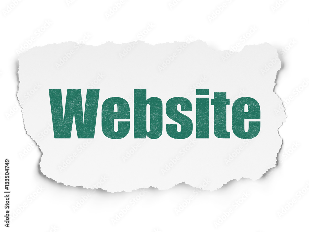 Web design concept: Website on Torn Paper background Web design concept: Website on Torn Paper background