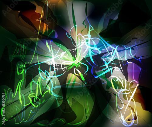 galaxy glassy waves futuristic virtual technology vector